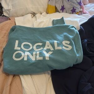 Aviator Nation Teal Zip-Up Hoodie